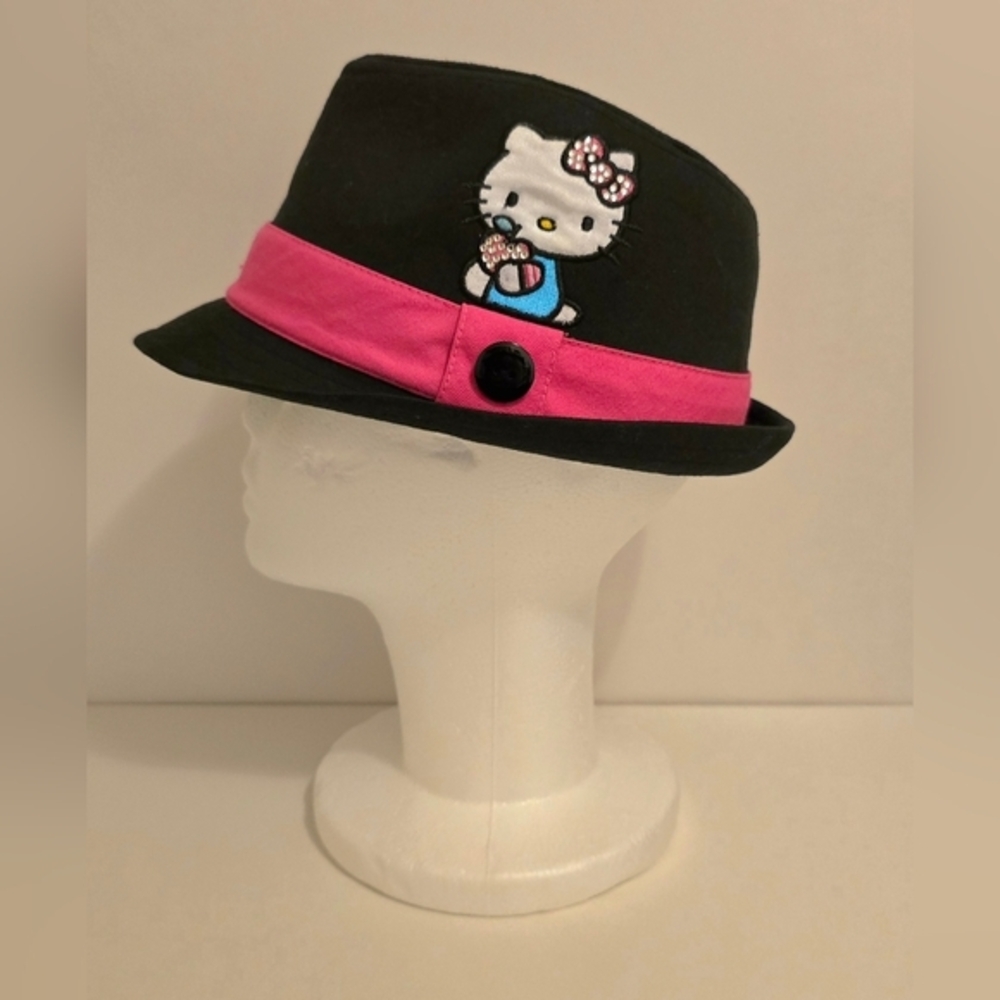 Sanrio Hello Kitty Fedora Hat‎ Black & Pink